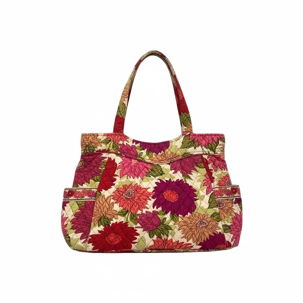 Vera Bradley tote bag in the now retired "Hello Dahlia" floral pattern - Picture 4 of 7